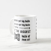 編むこと • ヤーンの大きい球 • 技術 コーヒーマグカップ (正面左)