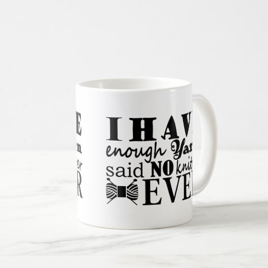 編むこと • 十分なヤーンが2017年を制作しません コーヒーマグカップ (正面右)