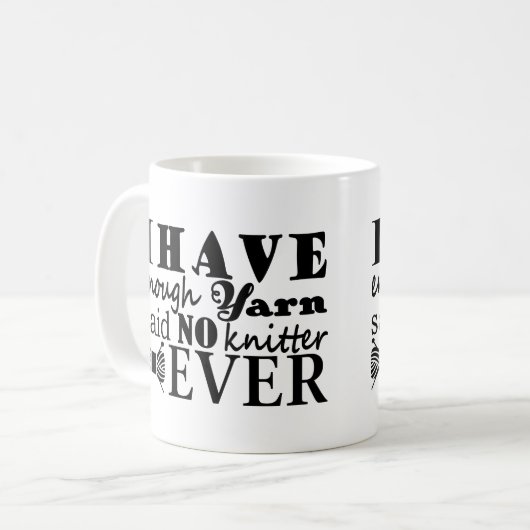 編むこと • 十分なヤーンが2017年を制作しません コーヒーマグカップ (正面左)