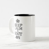 編むこと • 穏やかなニットを保って下さい • 技術 ツートーンマグカップ (正面左)