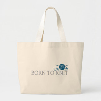 編むために生まれて下さい ラージトートバッグ