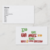 編むため 名刺 (正面/裏面)