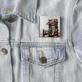 編むストッキングのための最初織機、1750年 缶バッジ (インサイチュ)