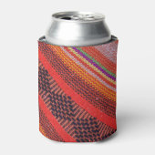 編カラフル物：数々の色のロープの背景。 缶クーラー (缶正面)