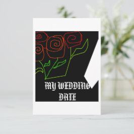 編クリック集Save the Date Wedding Day Rose Bouquet セーブザデート