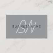編スタイリッシュモダン集可能な名前 | 黒と濃いグレー 名刺 (正面)