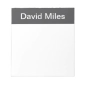 編モダンはっきりした集可能な名称、ビジネスまたはブランド等 ノートパッド (正面)