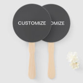 編モダンはっきりした集可能な名称、ビジネスまたはブランド等 ハンドファン (正面&裏面)