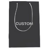 編モダンはっきりした集可能な名称、ビジネスまたはブランド等 ミディアムペーパーバッグ (正面)