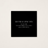 編モダンミニマル集可能な名前 | ブラック&ホワイト (裏面)