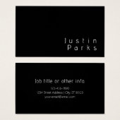 編モダンミニマル集可能な名前 | ブラック&ホワイト (正面&裏面)