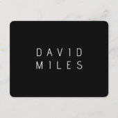 編モダンミニマル集可能な名前 | ブラック&ホワイト エンクロージャーカード (正面)