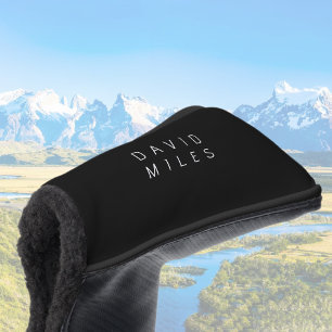 編モダンミニマル集可能な名前   ブラック&ホワイト ゴルフヘッドカバー