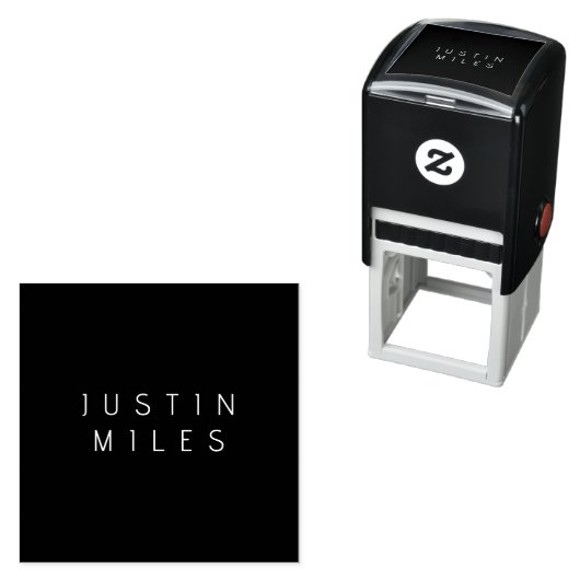編モダンミニマル集可能な名前 | ブラック&ホワイト セルフインキングスタンプ (インサイチュ)