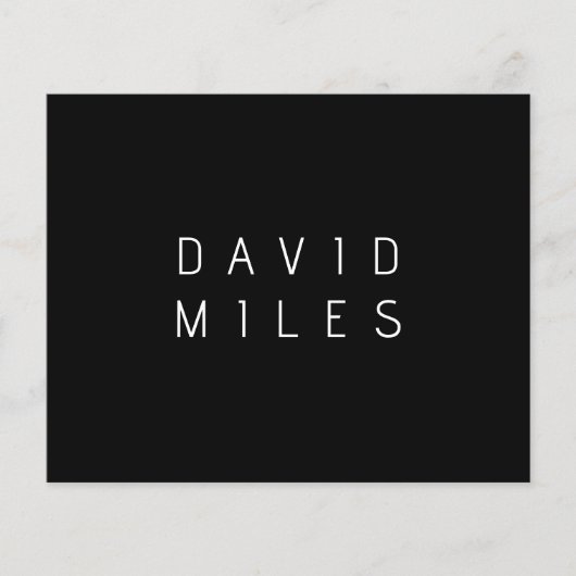 編モダンミニマル集可能な名前 | ブラック&ホワイト チラシ (正面)