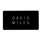 編モダンミニマル集可能な名前 | ブラック&ホワイト ラベル (正面)