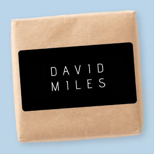 編モダンミニマル集可能な名前   ブラック&ホワイト ラベル