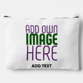 編モダン集シンプル可能な白画像文字テンプレート アクセサリーポーチ (裏面)