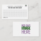 編モダン集シンプル可能な白画像文字テンプレート アドバイスカード (正面/裏面)