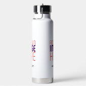 編モダン集シンプル可能な白画像文字テンプレート ウォーターボトル (右面)