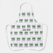 編モダン集シンプル可能な白画像文字テンプレート エプロン (正面)