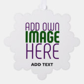 編モダン集シンプル可能な白画像文字テンプレート オーナメントカード (正面)