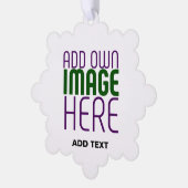 編モダン集シンプル可能な白画像文字テンプレート オーナメントカード (左)