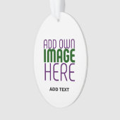 編モダン集シンプル可能な白画像文字テンプレート オーナメント (正面)