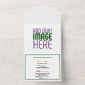 編モダン集シンプル可能な白画像文字テンプレート オールインワン招待状 (内側)