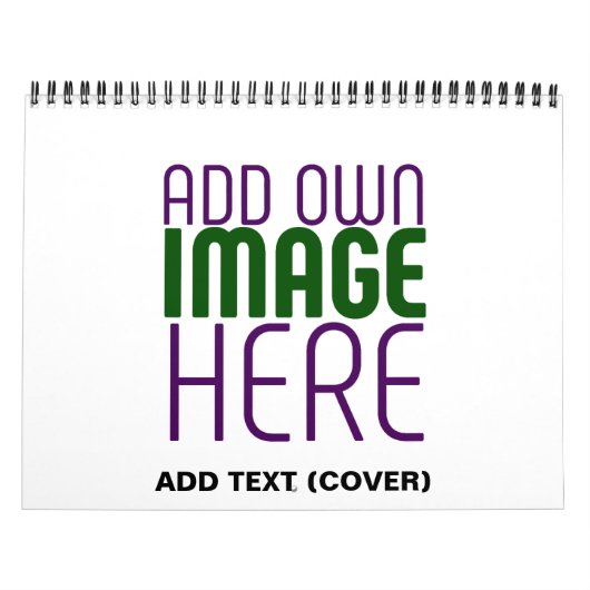 編モダン集シンプル可能な白画像文字テンプレート カレンダー (カバー)