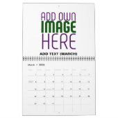 編モダン集シンプル可能な白画像文字テンプレート カレンダー (3月 2026)