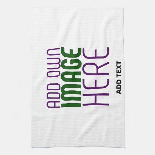 編モダン集シンプル可能な白画像文字テンプレート キッチンタオル (縦)