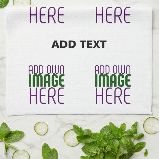 編モダン集シンプル可能な白画像文字テンプレート キッチンタオル (折り畳み)