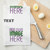 編モダン集シンプル可能な白画像文字テンプレート キッチンタオル (四つ折り)