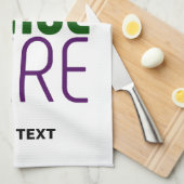 編モダン集シンプル可能な白画像文字テンプレート キッチンタオル (四つ折り)