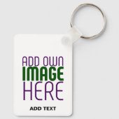 編モダン集シンプル可能な白画像文字テンプレート キーホルダー (裏面)
