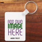 編モダン集シンプル可能な白画像文字テンプレート キーホルダー (裏面)