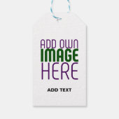 編モダン集シンプル可能な白画像文字テンプレート ギフトタグ (裏面)