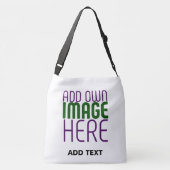 編モダン集シンプル可能な白画像文字テンプレート クロスボディバッグ (裏面)