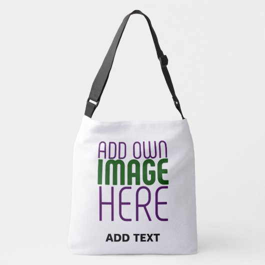 編モダン集シンプル可能な白画像文字テンプレート クロスボディバッグ (裏面)