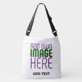 編モダン集シンプル可能な白画像文字テンプレート クロスボディバッグ (正面)