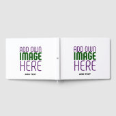 編モダン集シンプル可能な白画像文字テンプレート ゲストブック (全面)