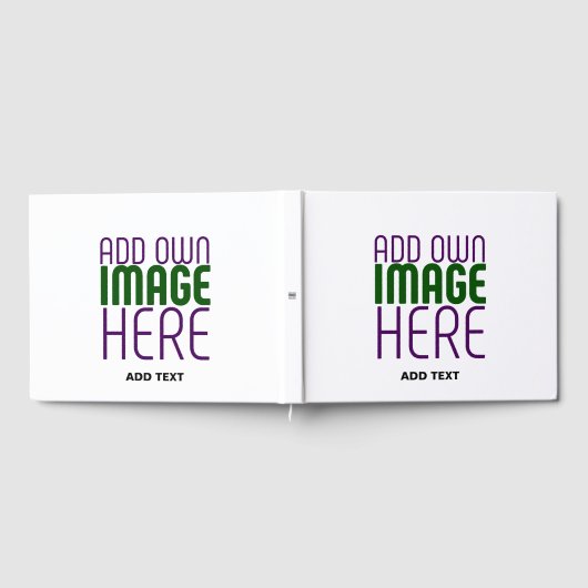 編モダン集シンプル可能な白画像文字テンプレート ゲストブック (全面)