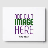 編モダン集シンプル可能な白画像文字テンプレート ゲストブック (裏面)