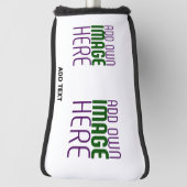 編モダン集シンプル可能な白画像文字テンプレート ゴルフヘッドカバー (回転90)