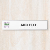 編モダン集シンプル可能な白画像文字テンプレート サインプレート (正面)