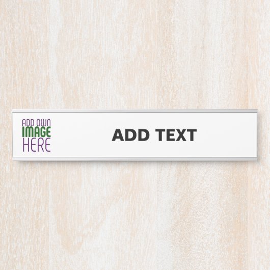 編モダン集シンプル可能な白画像文字テンプレート サインプレート (正面)