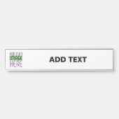 編モダン集シンプル可能な白画像文字テンプレート サインプレート (正面)