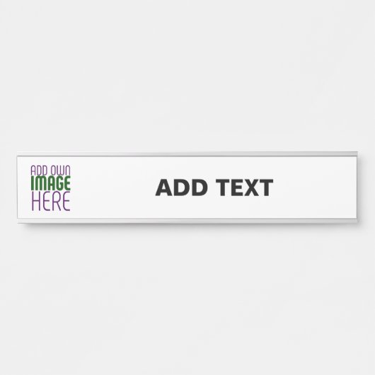 編モダン集シンプル可能な白画像文字テンプレート サインプレート (正面)