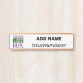 編モダン集シンプル可能な白画像文字テンプレート サインプレート (正面)